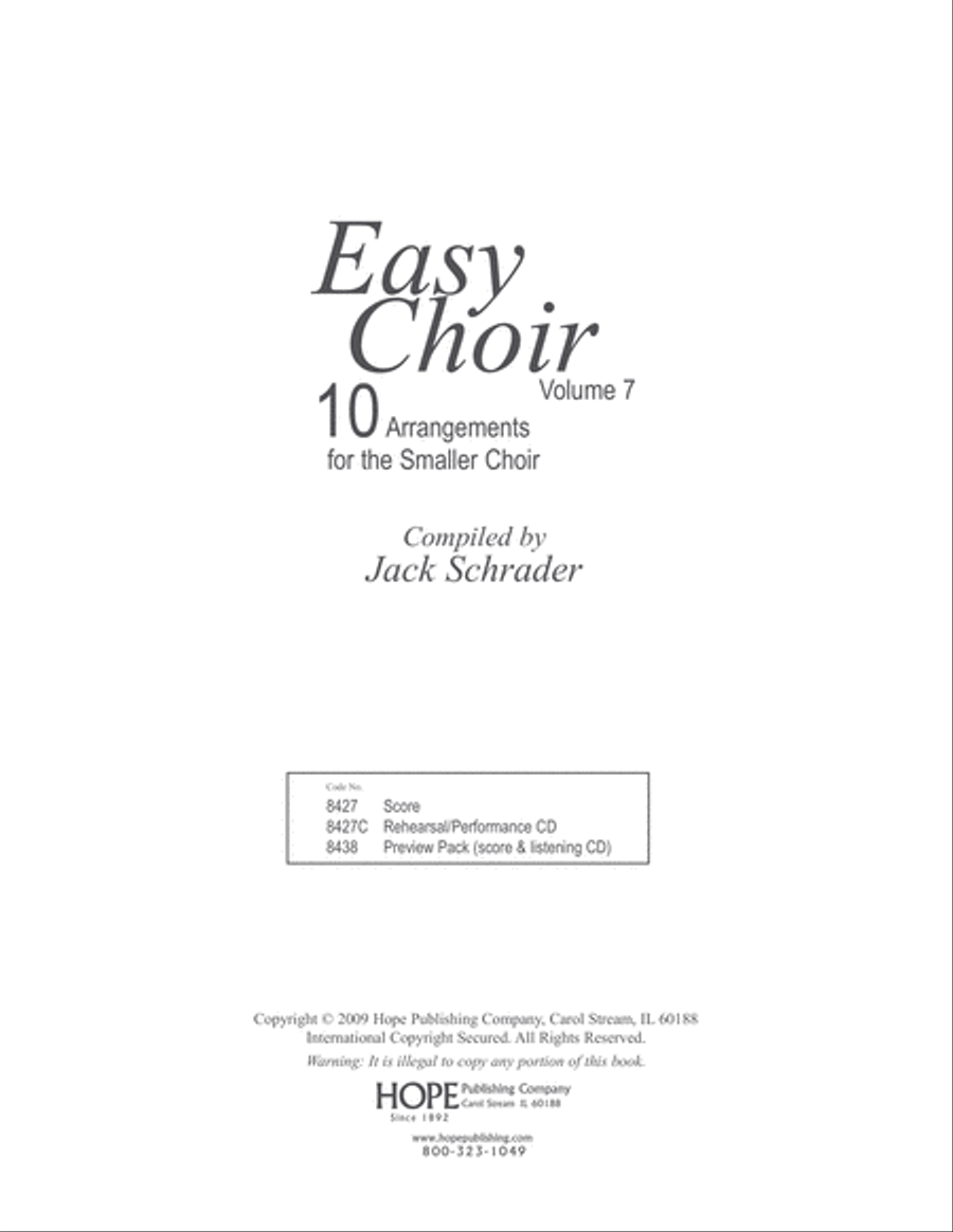 Easy Choir, Vol. 7 Choir scores gallery preview page 2