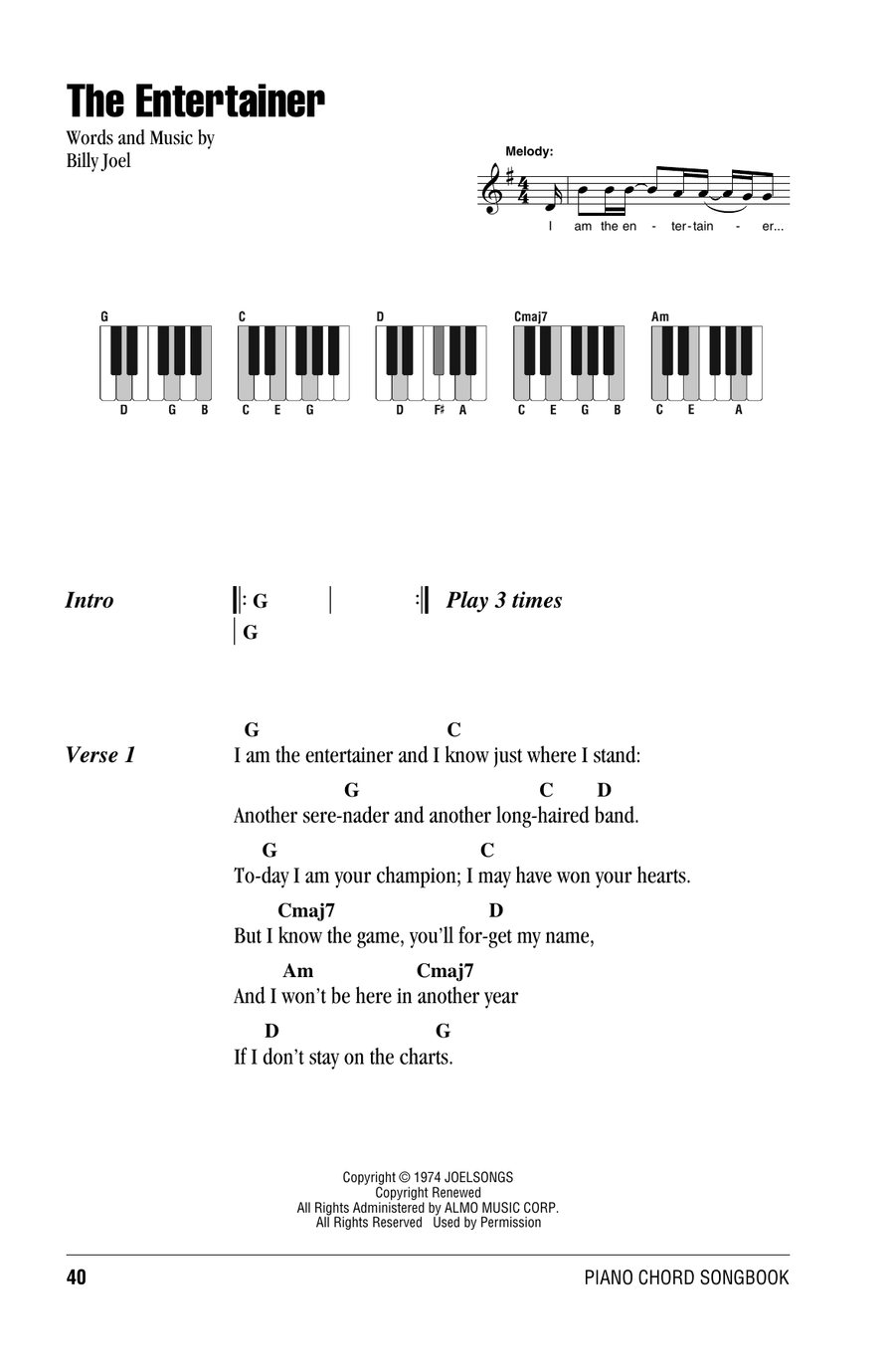 The Entertainer Piano scores gallery preview page 1