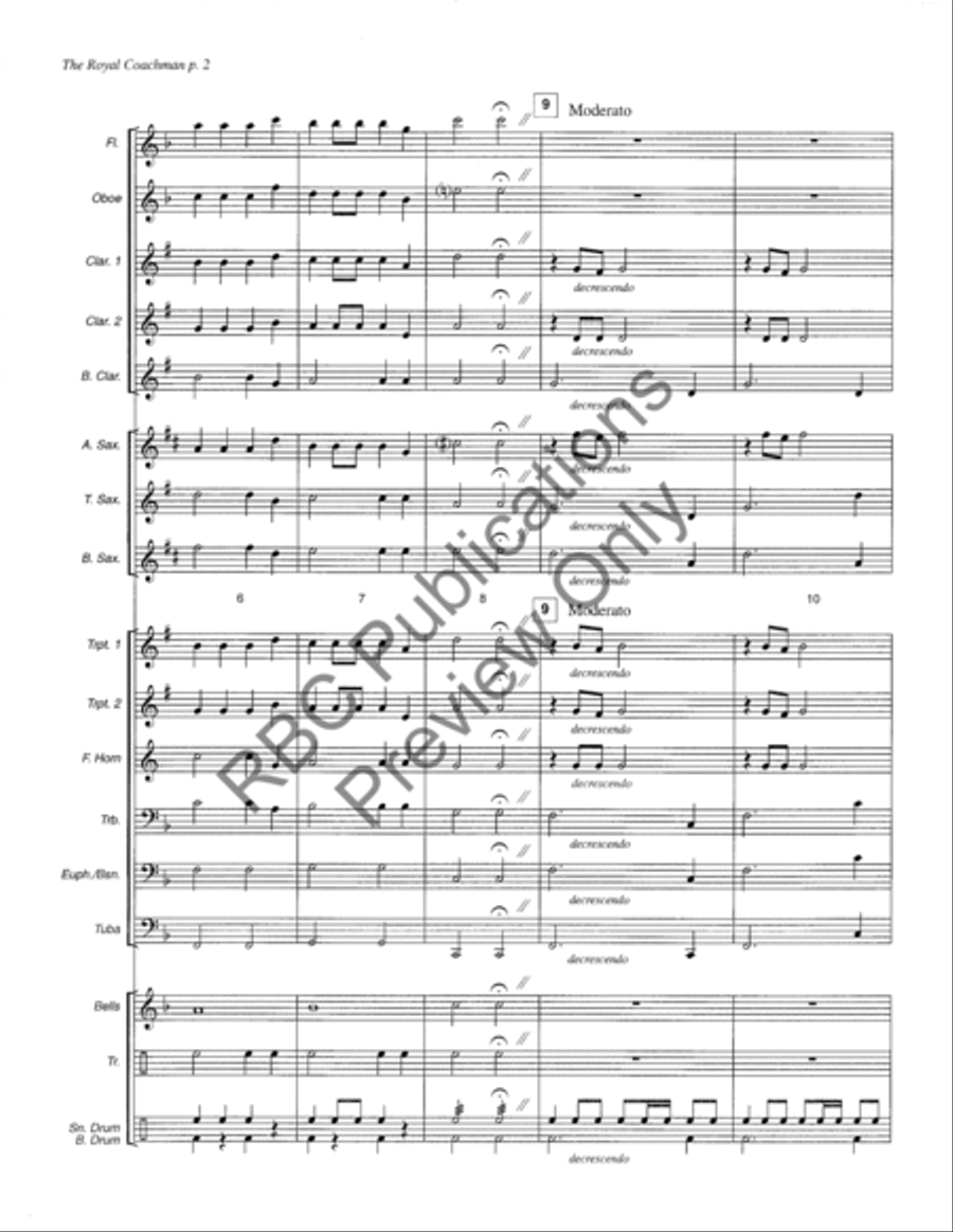 Royal Coachman Royal Coachman Concert Band scores gallery preview page 5