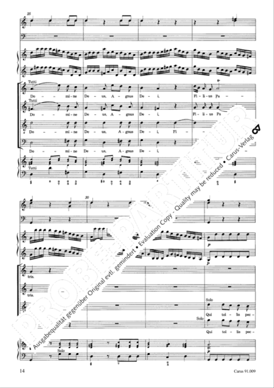 Missa Sancti Gabrielis 4-Part scores gallery preview page 17