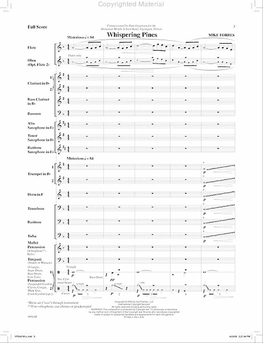 Whispering Pines Concert Band scores gallery preview page 4