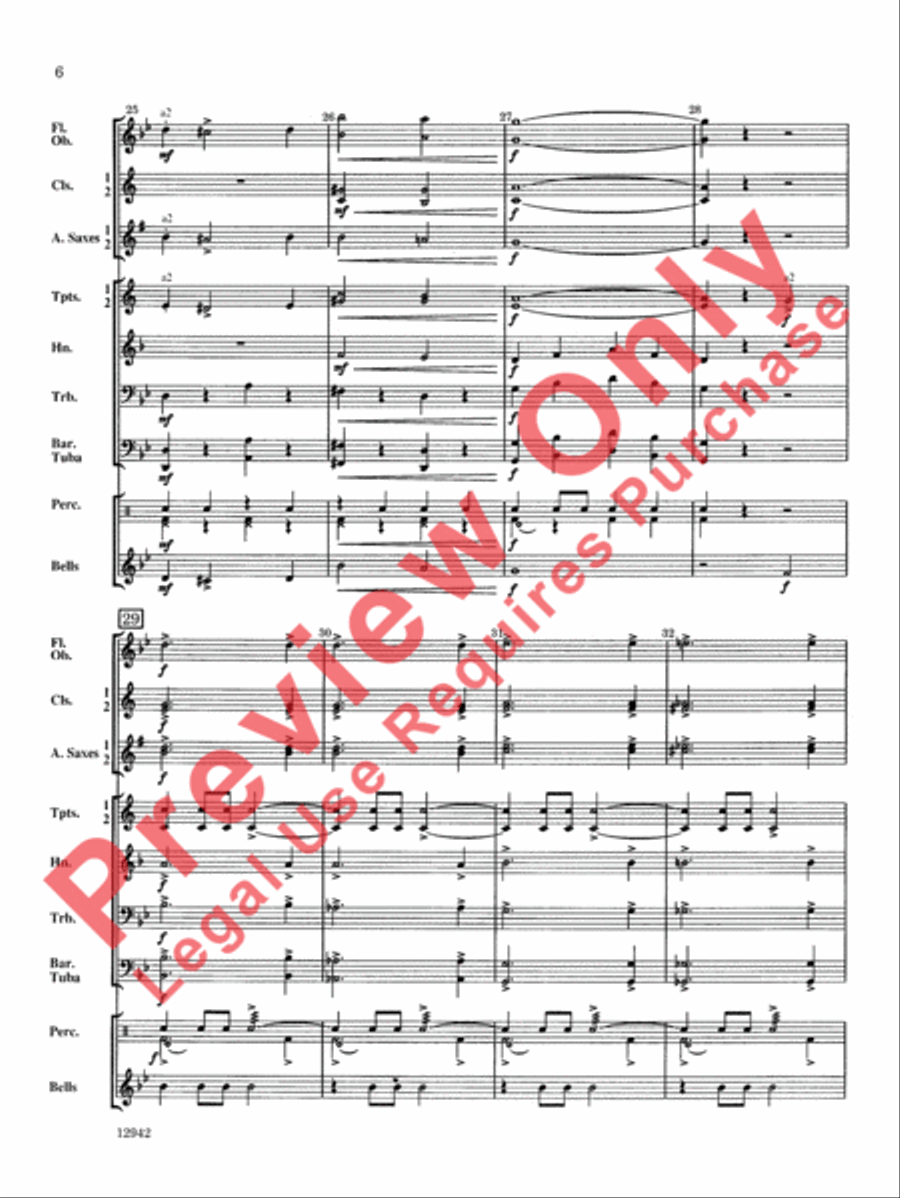 March to the Big Top Concert Band scores gallery preview page 7
