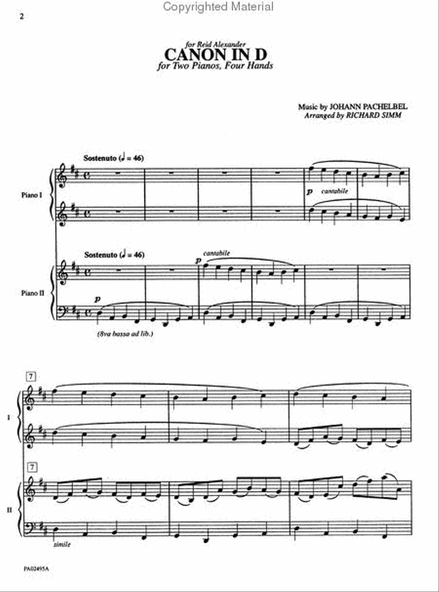 Canon in D Small Ensemble scores gallery preview page 2