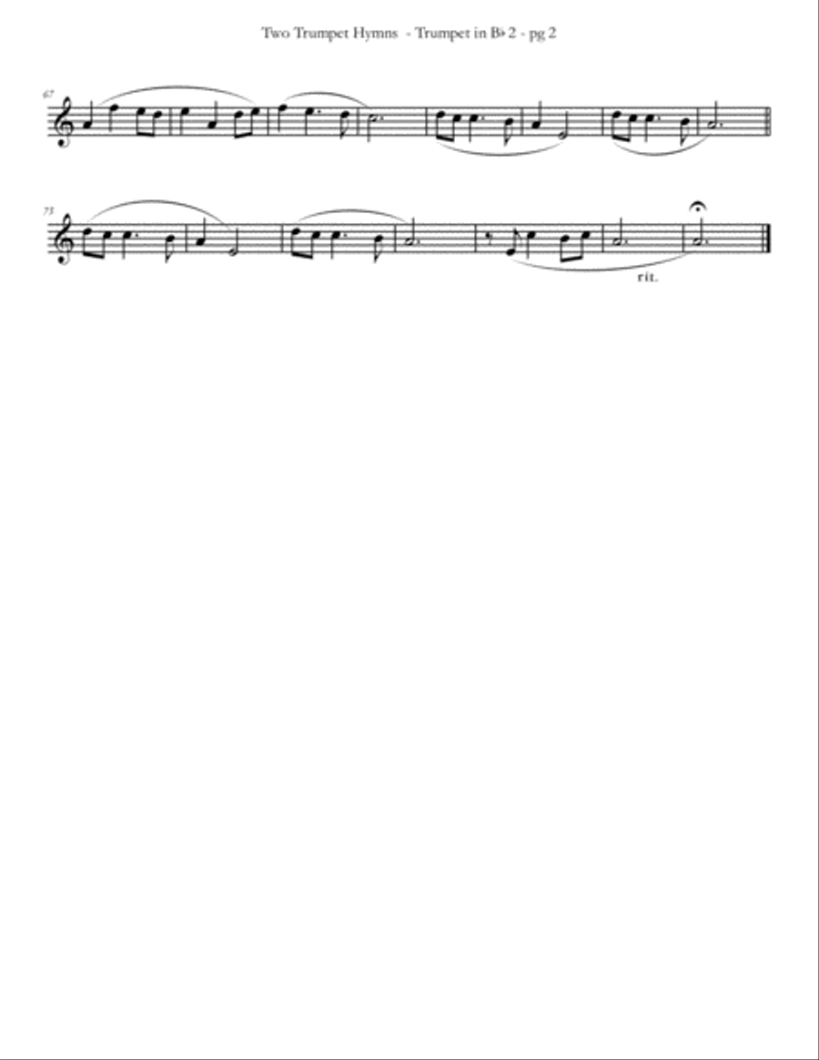 Two Trumpet Hymns for Trumpet Trio by Eddie Lewis Trumpet Duet scores gallery preview page 5
