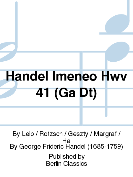 Handel Imeneo Hwv 41 (Ga Dt)