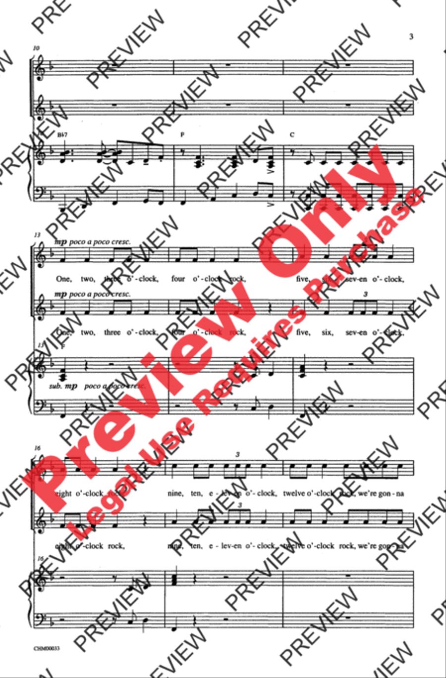 Rock Around the Clock 2-Part scores gallery preview page 3