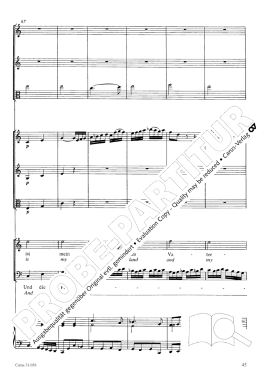 O God, what glut of care and pain (Ach Gott, wie manches Herzeleid) Orchestra scores gallery preview page 46