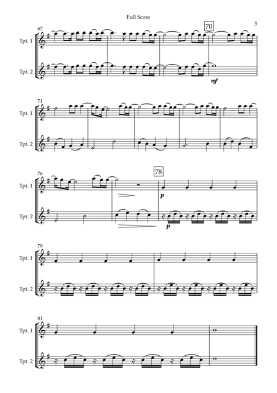 You Say You Say Trumpet Duet scores gallery preview page 5