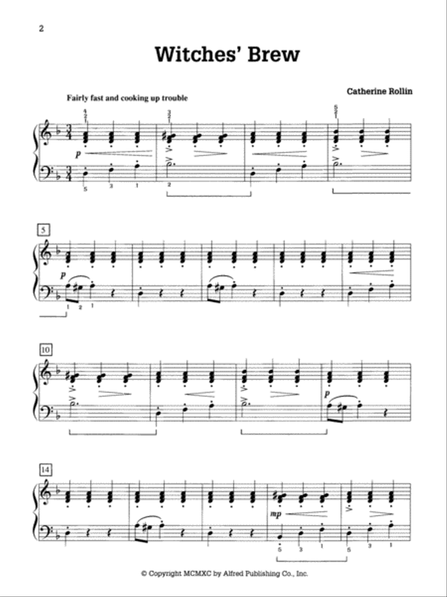 Witches' Brew Easy Piano scores gallery preview page 2