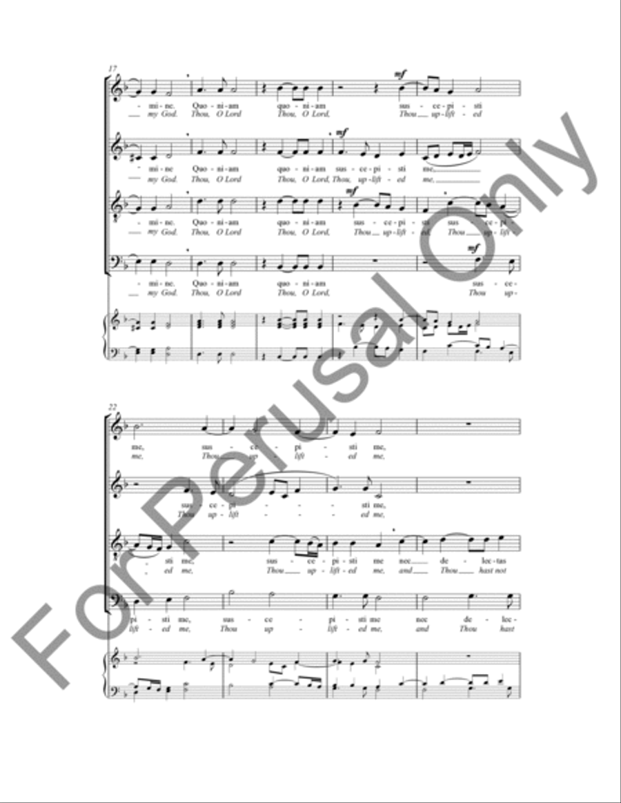 Exaltabo Te Domine 4-Part scores gallery preview page 4