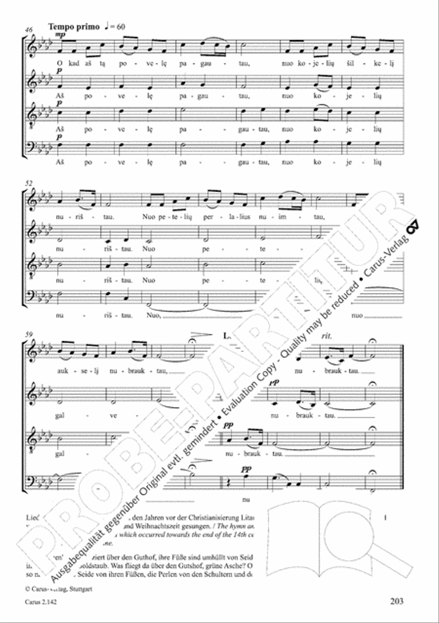 Christmas Carols of the World. Choral collection 4-Part scores gallery preview page 167