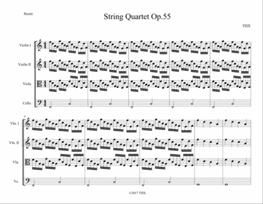 string quartet opus 55 String Quartet scores gallery preview page 1