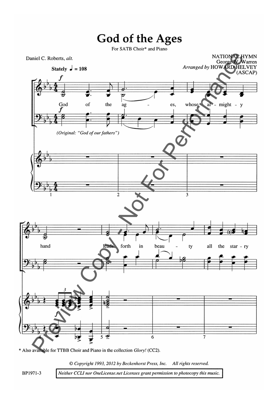 God of the Ages 4-Part scores gallery preview page 3