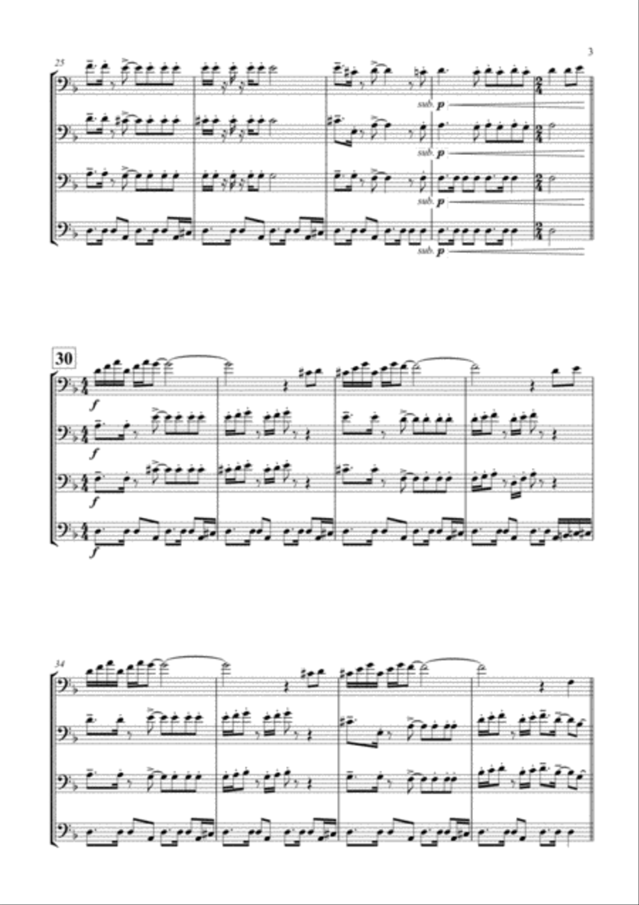 The Eve Of The War The Eve Of The War Brass Quartet scores gallery preview page 5