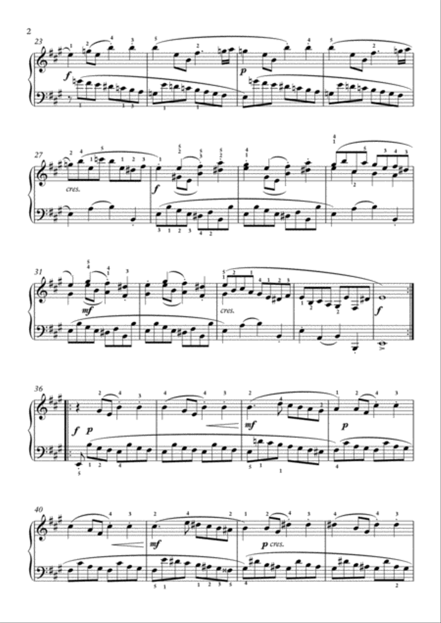 Scarlatti-Sonata in A-Major L.491 K.456(piano) Piano Solo scores gallery preview page 3