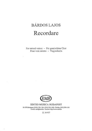 Book cover for Recordare