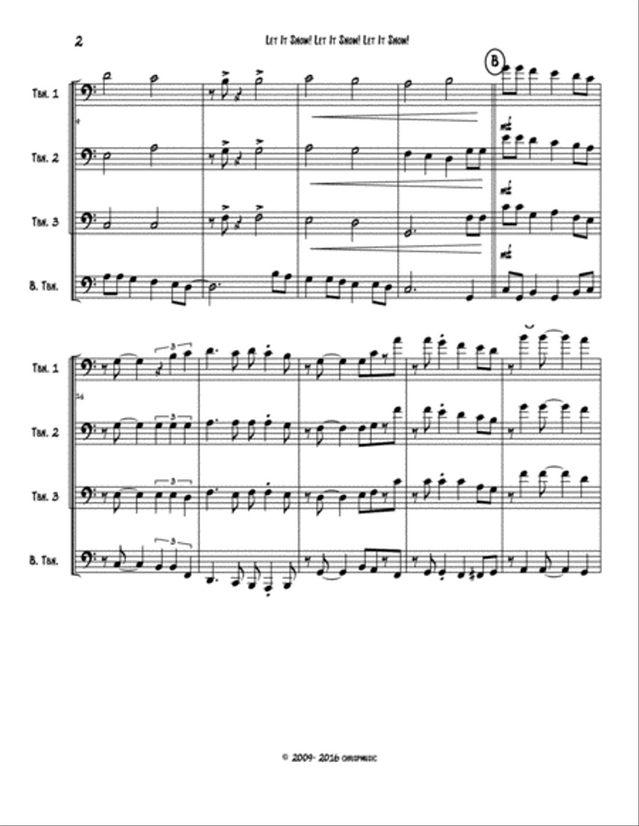 Let It Snow! Let It Snow! Let It Snow! Brass Ensemble scores gallery preview page 3