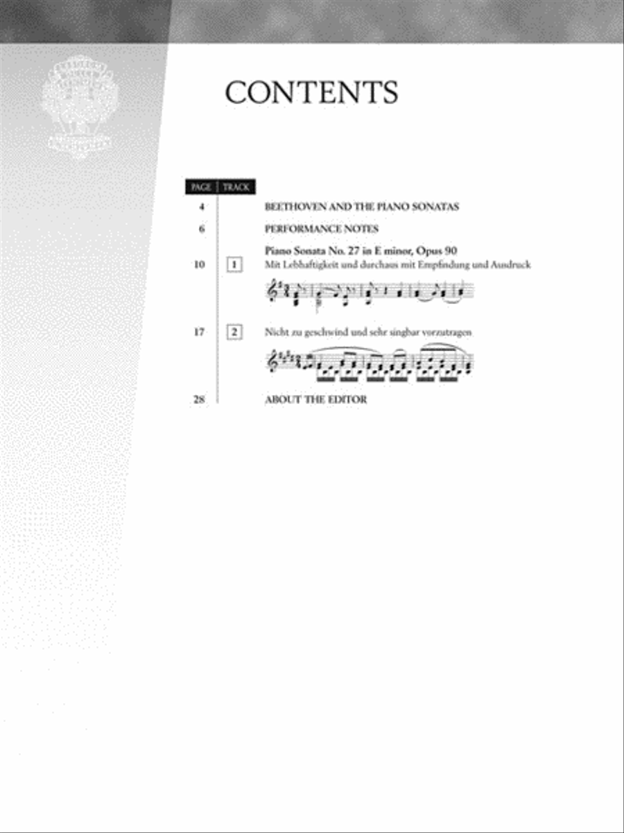Beethoven: Sonata No. 27 in E Minor, Opus 90 Piano Solo scores gallery preview page 3
