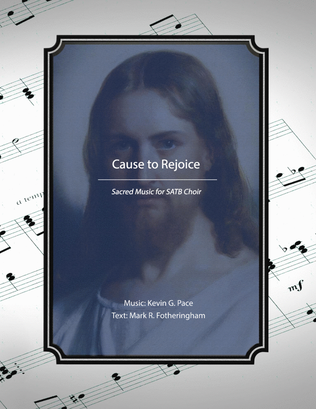 Book cover for Cause to Rejoice, sacred music for SATB choir