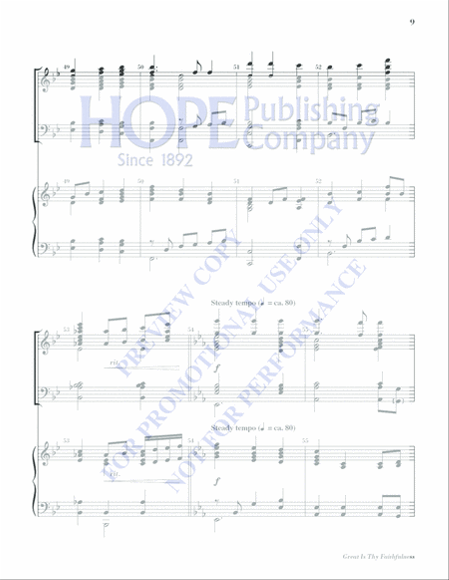Great Is Thy Faithfulness Piano scores gallery preview page 8