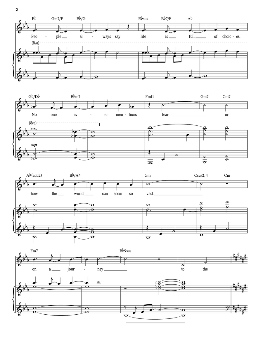 Journey To The Past (from Anastasia) Voice scores gallery preview page 2