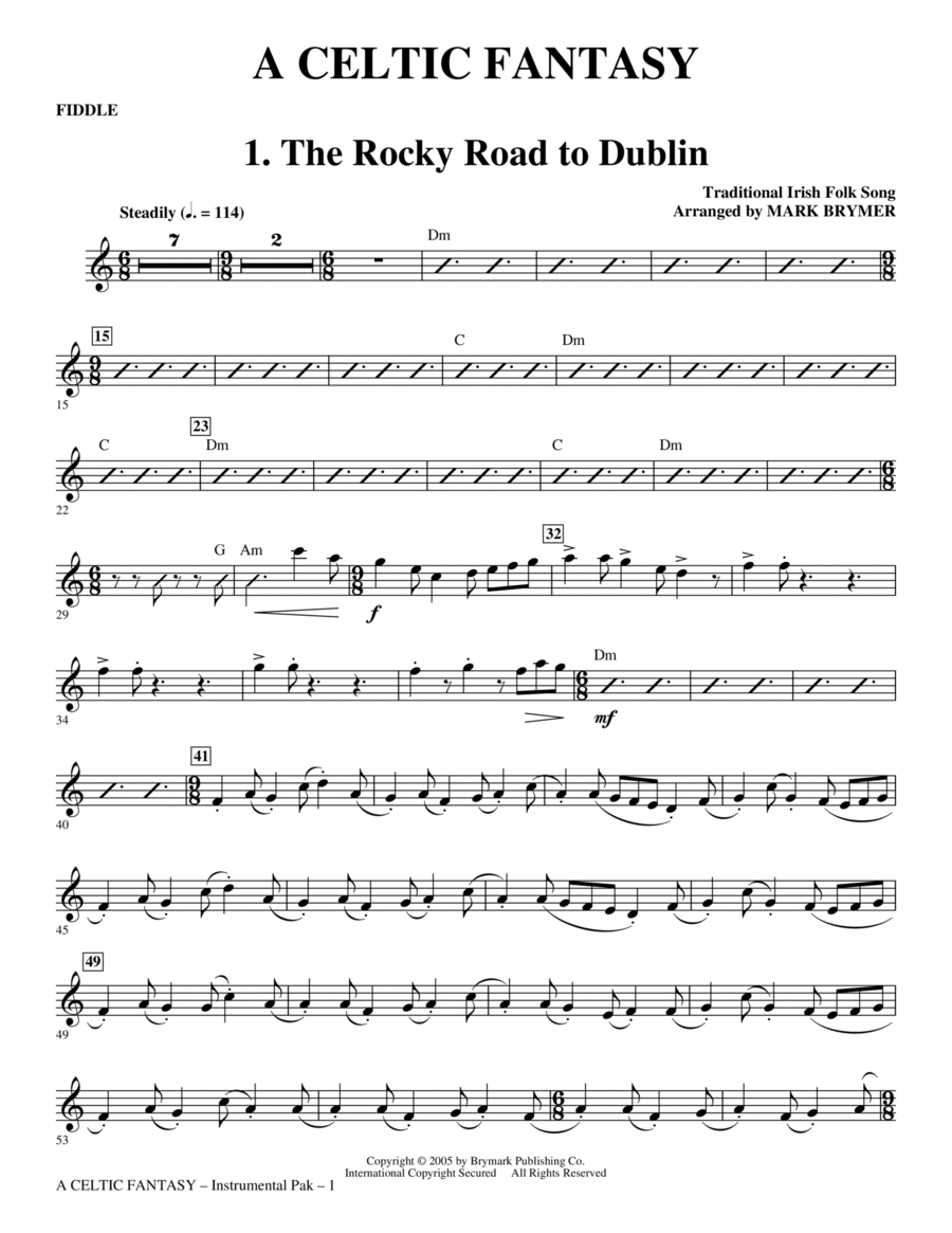 A Celtic Fantasy - Fiddle Choir scores gallery preview page 1