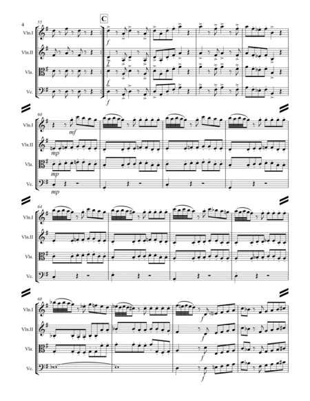 Mozart - Serenade in G, 'Eine kleine Nachtmusik' (for String Quartet) image number null