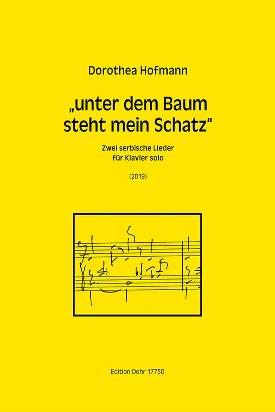 unter dem Baum steht mein Schatz (2019) -Zwei serbische Lieder für Klavier solo- Piano Solo scores gallery preview page 1