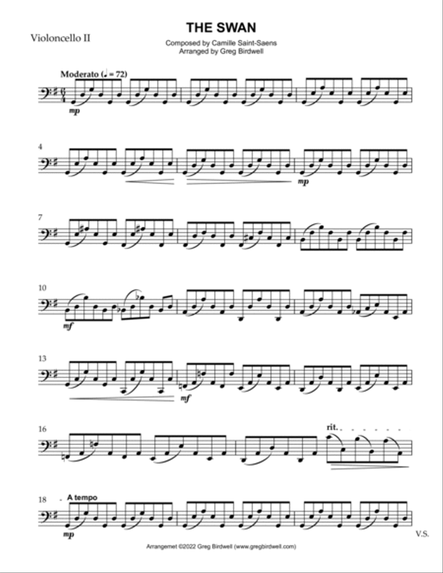 The Swan String Duet scores gallery preview page 2