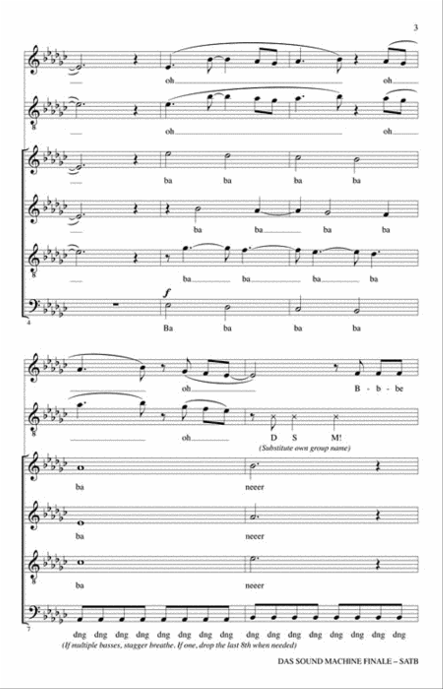 Das Sound Machine Finale 4-Part scores gallery preview page 3