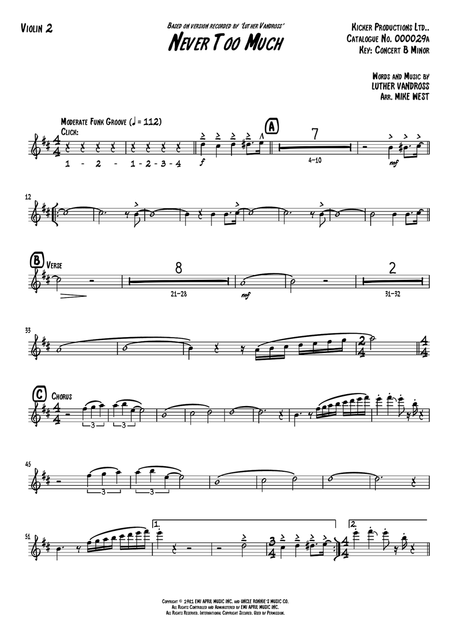 Never Too Much String Quartet scores gallery preview page 5