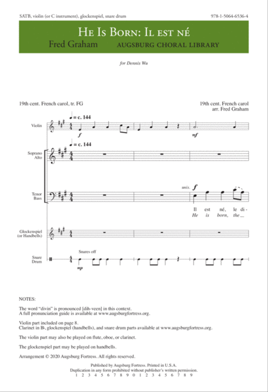 He is Born: Il est ne 4-Part scores gallery preview page 2