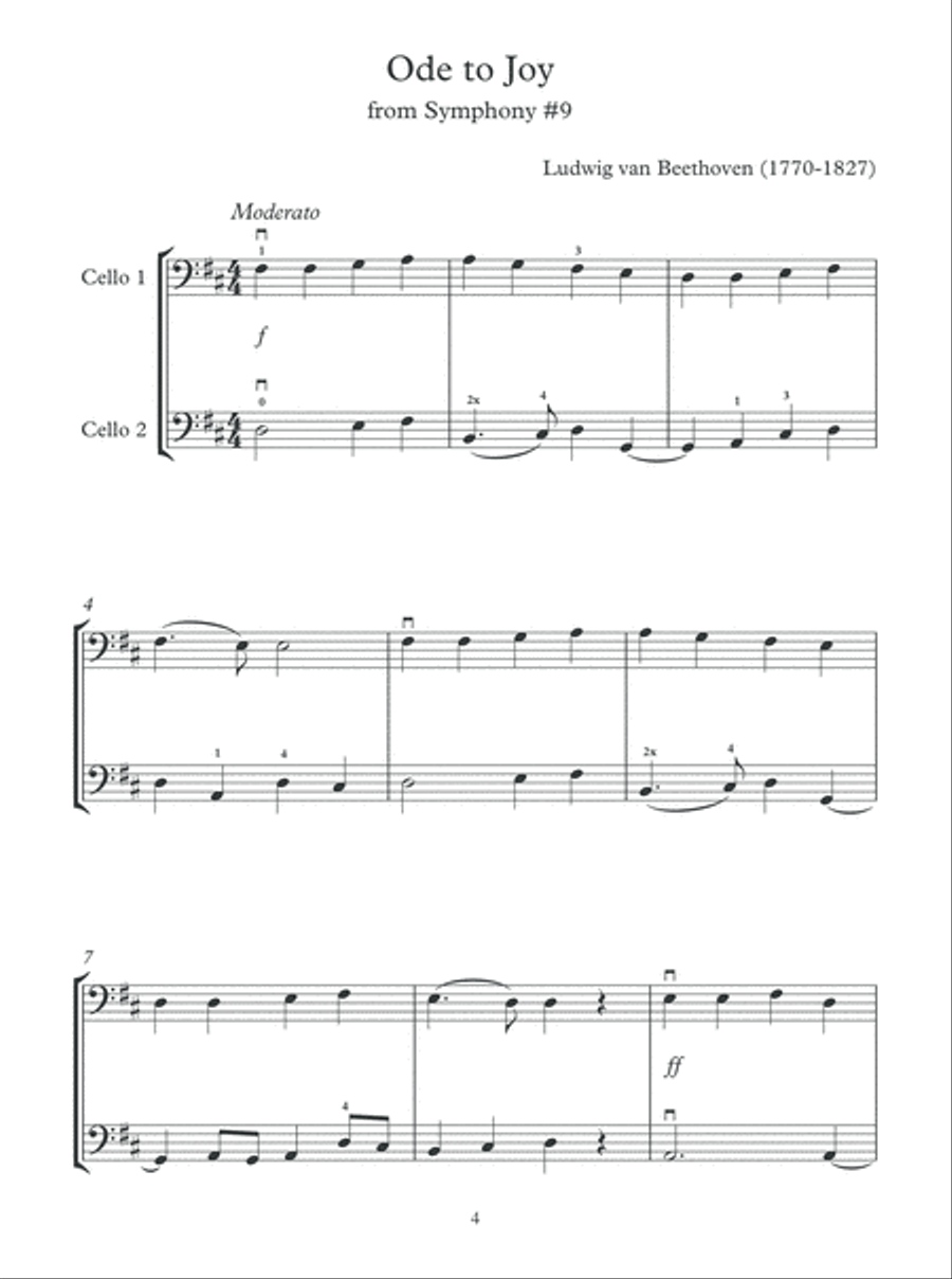 Easy Classics for Cello Cello scores gallery preview page 5