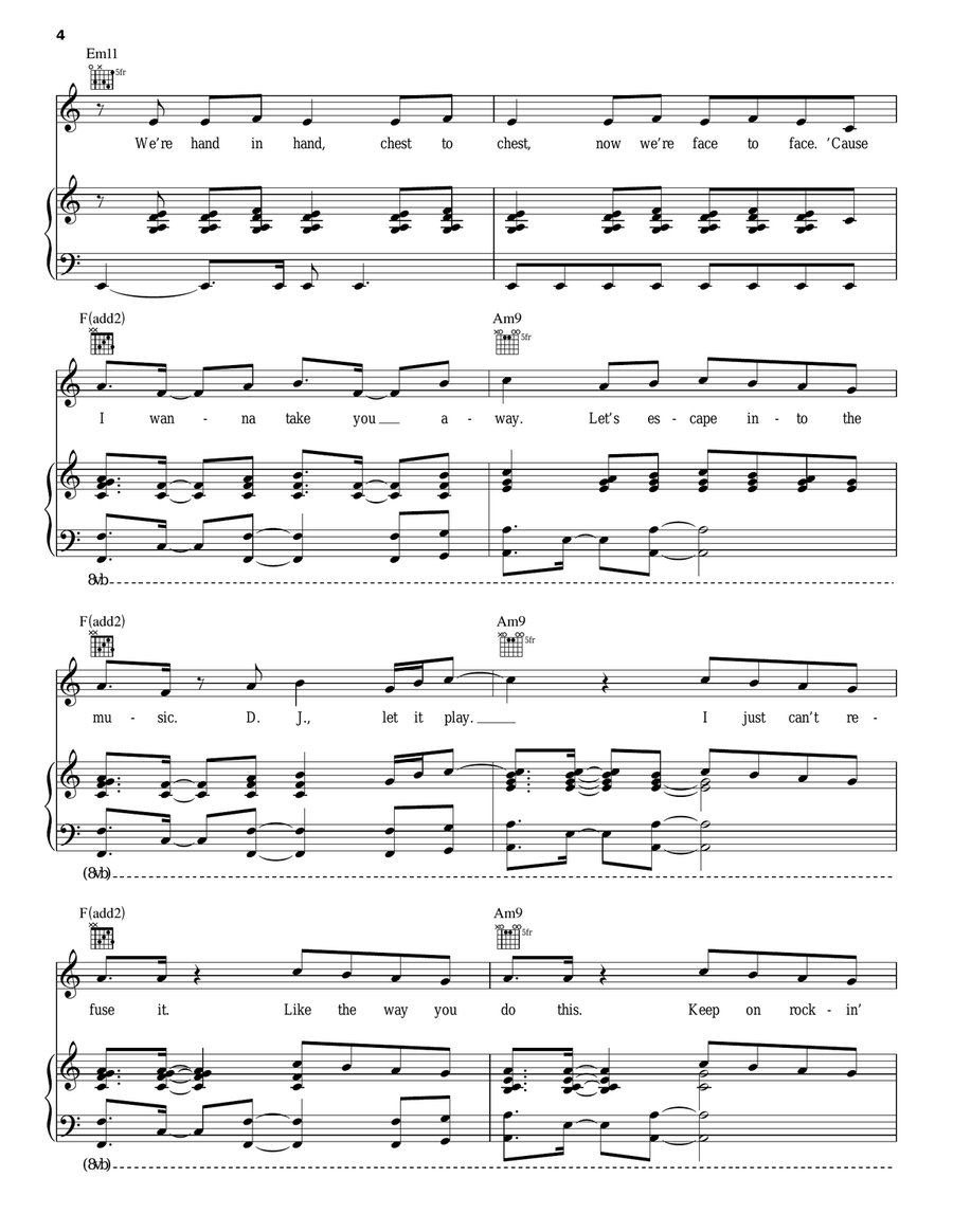 Don't Stop The Music Acoustic Guitar scores gallery preview page 4