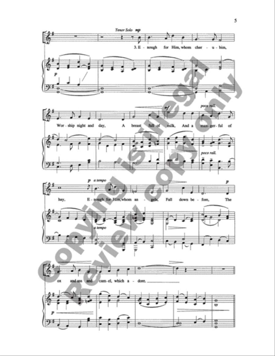 In the Bleak Midwinter 4-Part scores gallery preview page 8