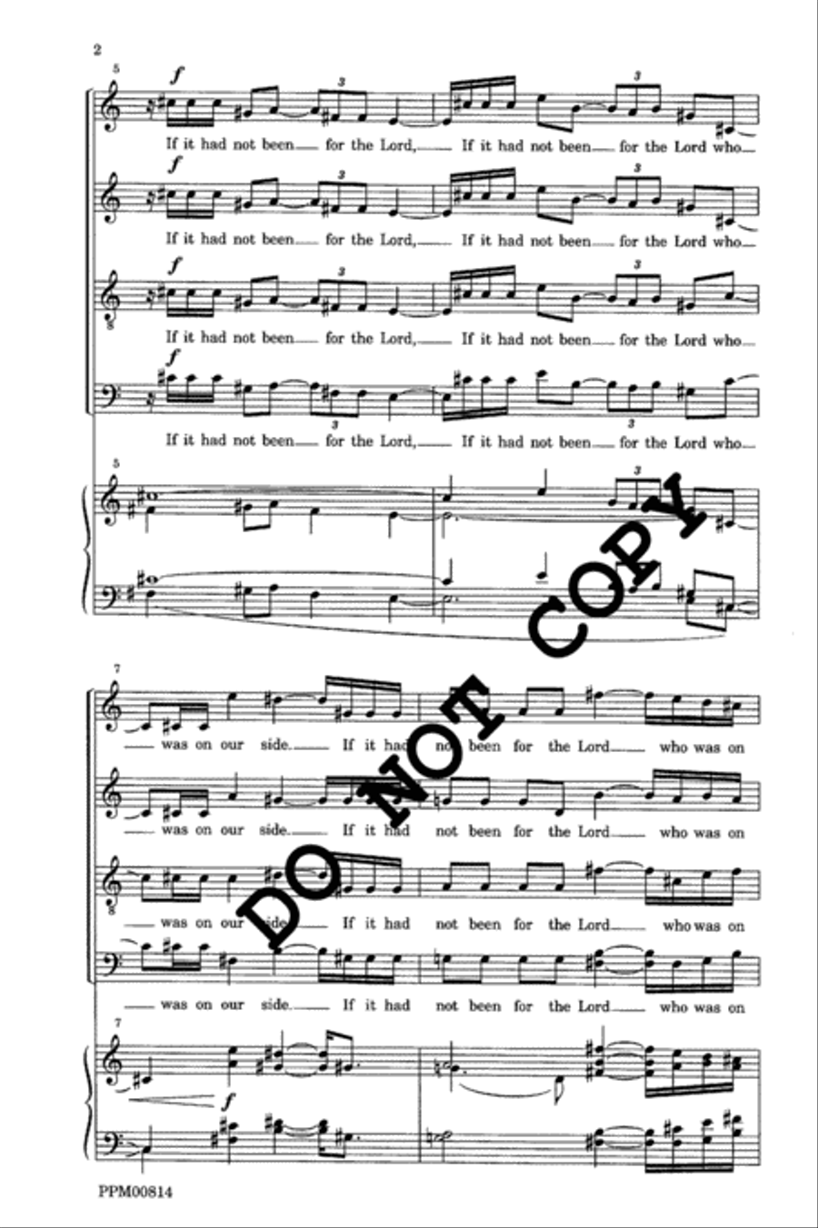Psalm 124 4-Part scores gallery preview page 3