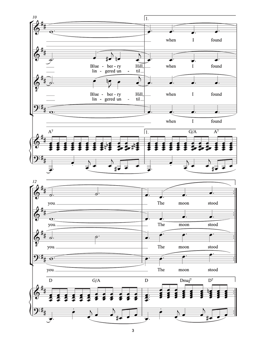 Blueberry Hill 4-Part scores gallery preview page 3