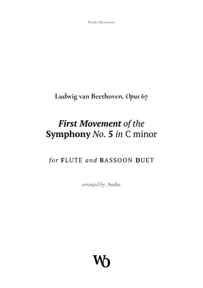 Book cover for Symphony No. 5 by Beethoven for Flute and Bassoon