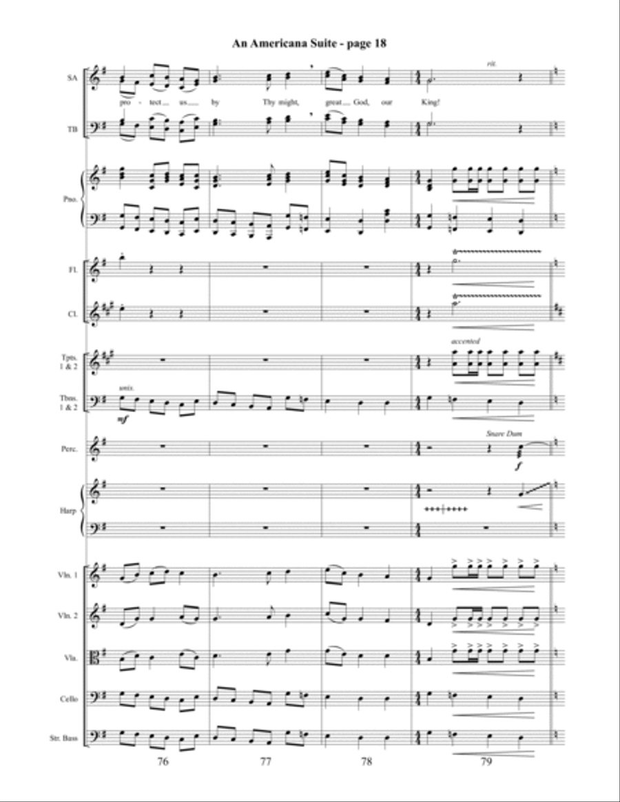 An Americana Suite 4-Part scores gallery preview page 19