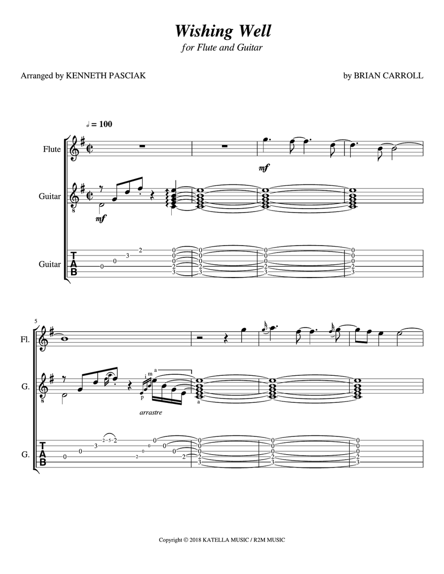 Wishing Well Wishing Well Flute scores gallery preview page 1