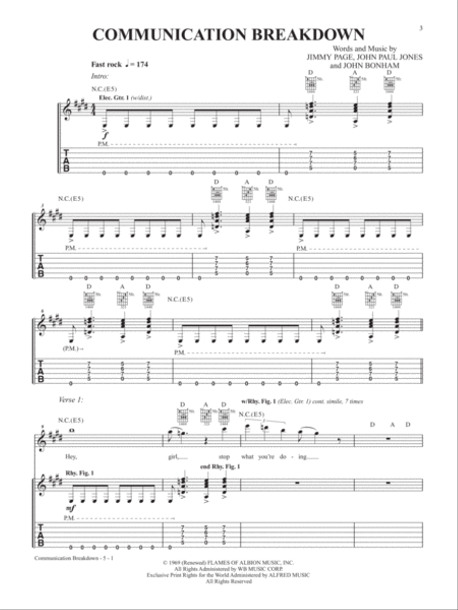 Classic Rock Guitar Play-Along Electric Guitar scores gallery preview page 4