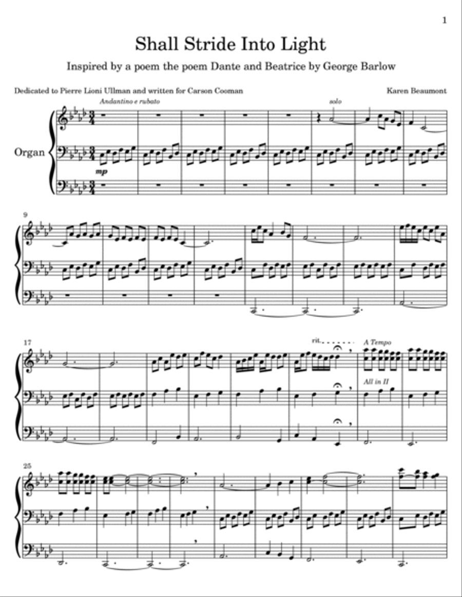 Shall Stride Into Light Organ Solo scores gallery preview page 3