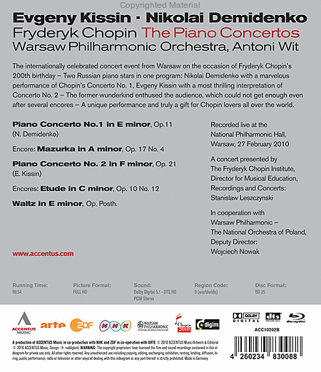 Piano Concertos (Blu-Ray) Warsa