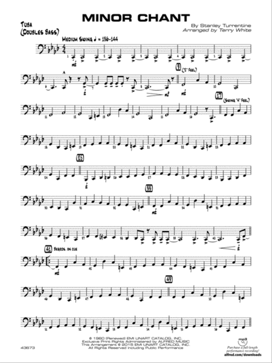 Minor Chant: Tuba Jazz Ensemble scores gallery preview page 1