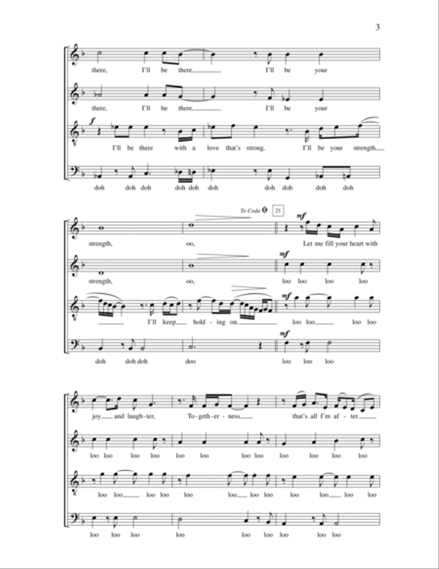 I'll Be There 4-Part scores gallery preview page 3