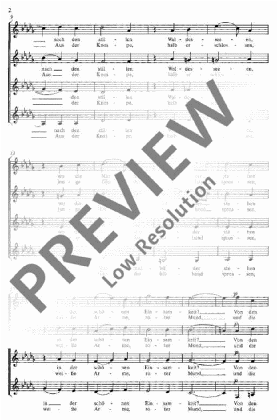 Drei Eichendorff-Gesänge SSAA scores gallery preview page 3