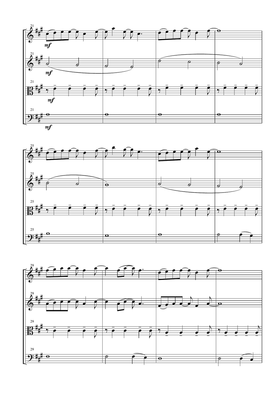 Forrest Gump - Main Title (Feather Theme) from the Paramount Motion Picture FORREST GUMP String Quartet scores gallery preview page 4