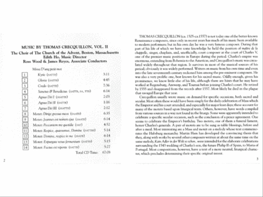 Music of Thomas Crecquillon, Volume II CD scores gallery preview page 3