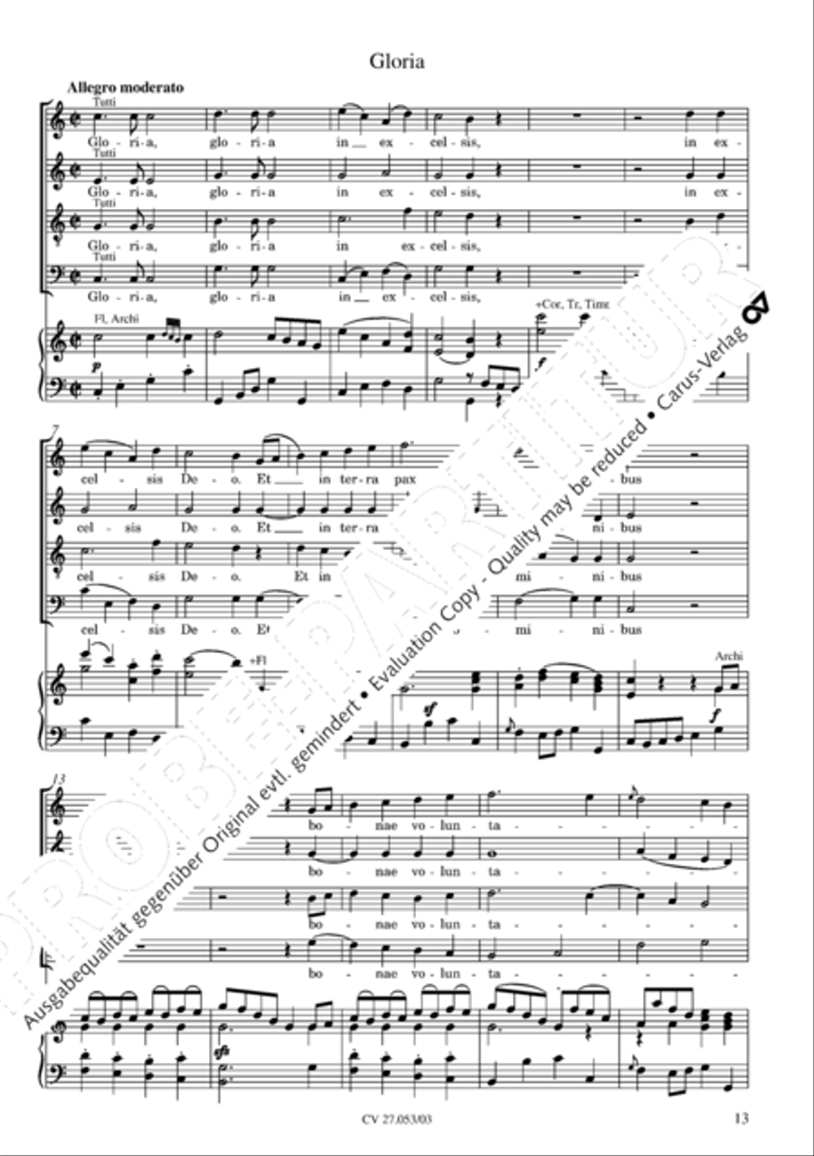 Creation Mass in A-major after Joseph Haydn (Schopfungsmesse in A nach Joseph Haydn) 4-Part scores gallery preview page 14