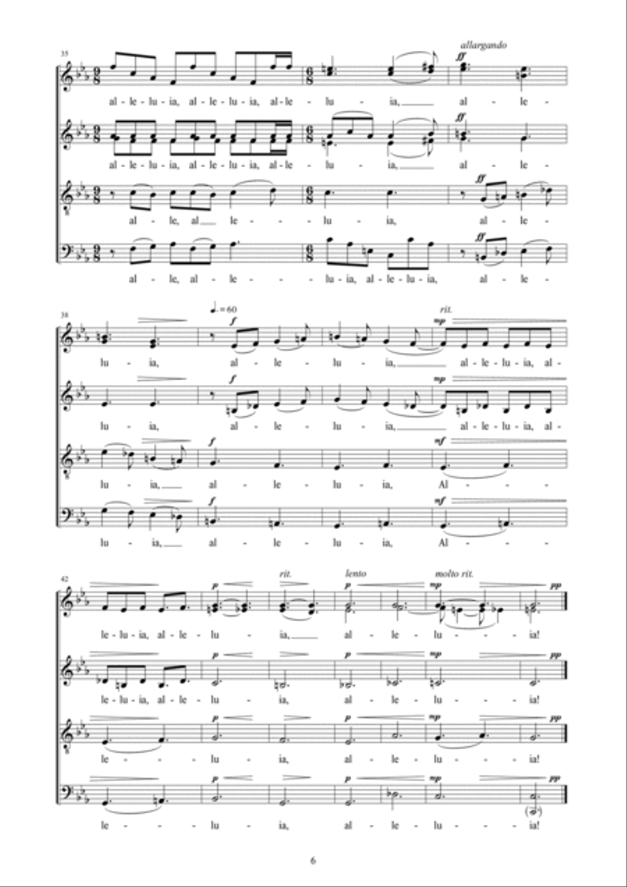 Six Latin motets 4-Part scores gallery preview page 6